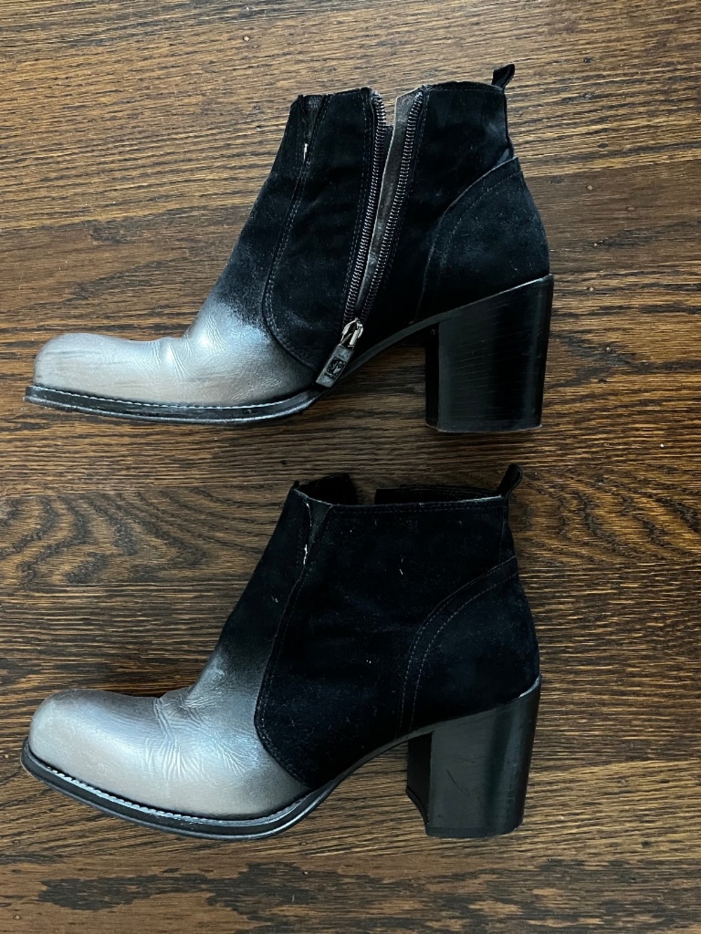 Vintage Jo Ghost silver-toe booties - made in Italy